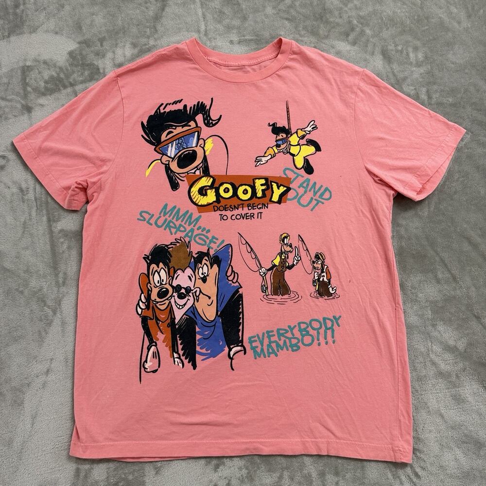 Disney Parks A Goofy Movie Pink Graphic Tee Shirt Large